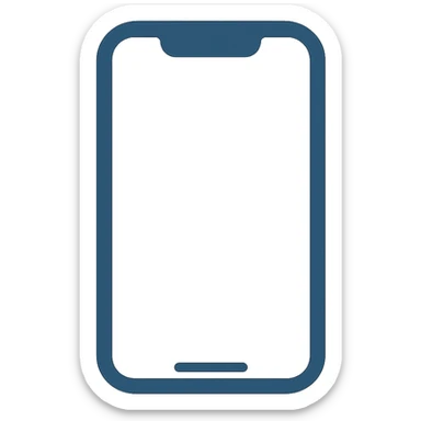 sleek smartphone in flat color icon style sticker