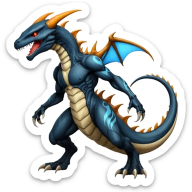  Venom-Marowak-Charizard-Xenomorph-hybrid-fantasy-creature (full body) sticker