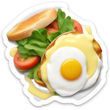 egg benedict vegetarian sticker