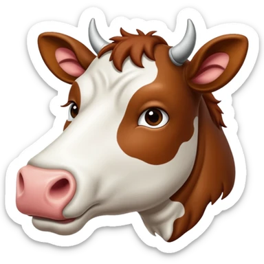Une vache qui lève l’index sticker