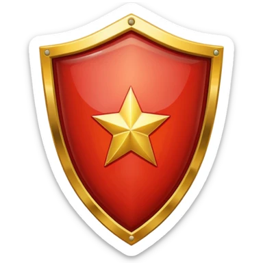 a shiny shield with the USSR flag inside sticker