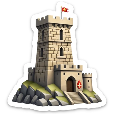 Torre almenada de ingenieros del ejército sticker