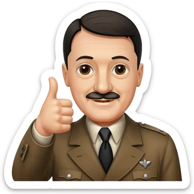 Hitler thumbs up sticker