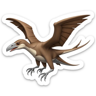 make a pterodactyl flying sticker