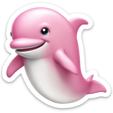 pink dolphin ￼ sticker