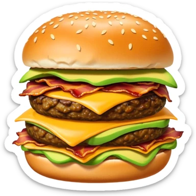 Avocado Bacon Cheeseburger  sticker