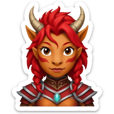 Female red dragonborn  sticker