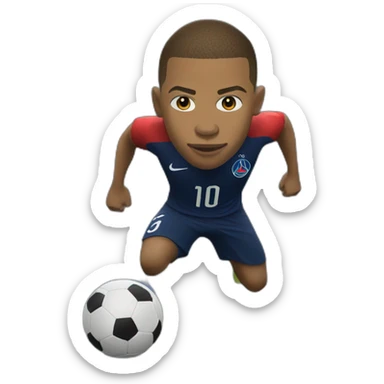 mbappe entrain de faire suii sticker
