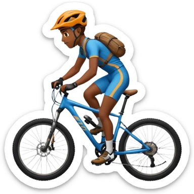 Bicicleta Mtb, ciclista montado, montaña sticker
