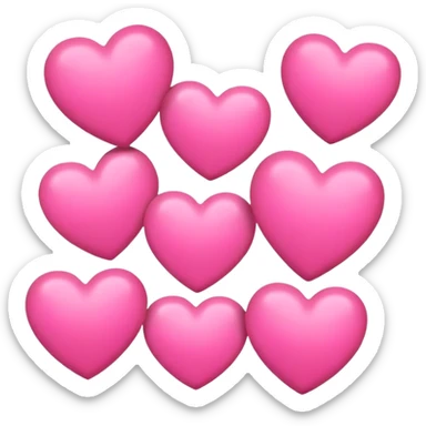 Cute hearts sticker