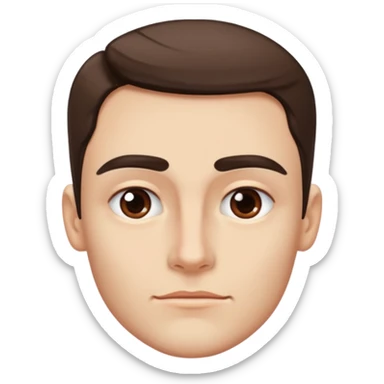  con una mandíbula mega marcada y con una ceja levantada y la otra abajo sticker