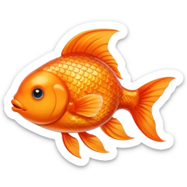 Goldfish with heart sticker