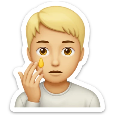 Tête jaune, soupire sticker