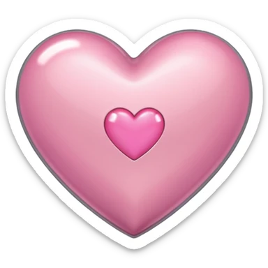 platinum heart with one mini pink heart inside of it  sticker