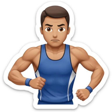 runner finishing a race sticker