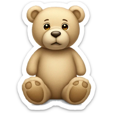 beige teddy bear sticker