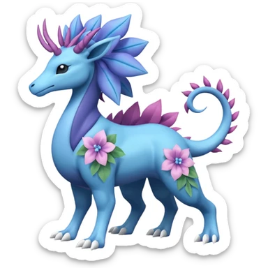Meganium-Amaura-Suicune-fakemon (full body) sticker