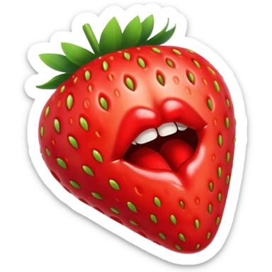 strawberry 🍓 and red kiss 💋  sticker