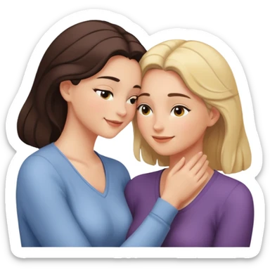 To women intimate moment by the window  sticker