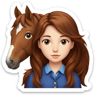 Girl with horse body sticker