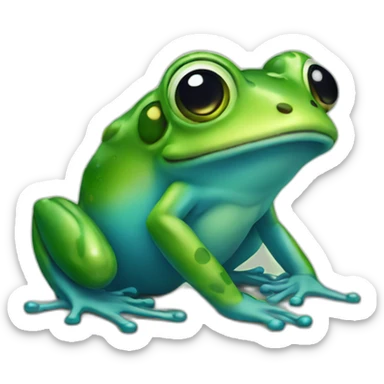 frog with bang sticker