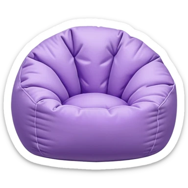 White beanbag with a light purple tint  sticker