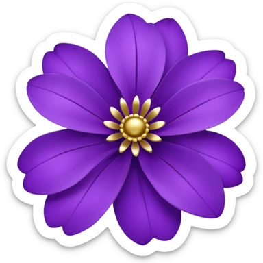 Purple flower fancy royalty sticker