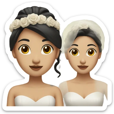 2 Asian brides sticker