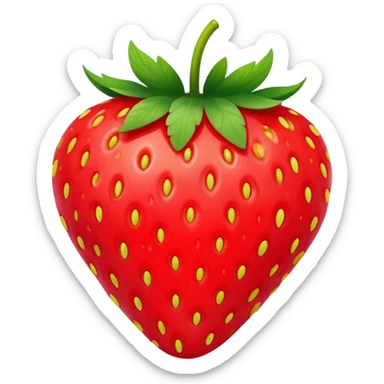 light pastel baby pink colored realistic strawberry sticker