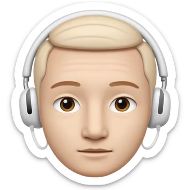 A face exactly like this « 😶 » and wearing airpods max without microphone  sticker