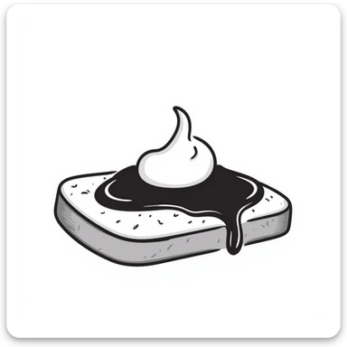 melting butter pat on toast sticker