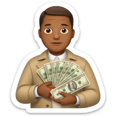 franklin saint from snowfall perhaps holding money or anything that shows its him sticker