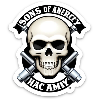 Skul kind of logo Sons Of Anarchy including Sons Of HVAC sticker