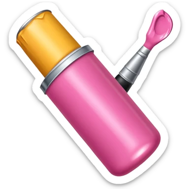 Tube de peinture rose sticker