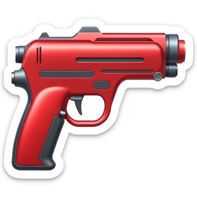 red lazer gun sticker