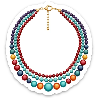 multicolored necklace sticker