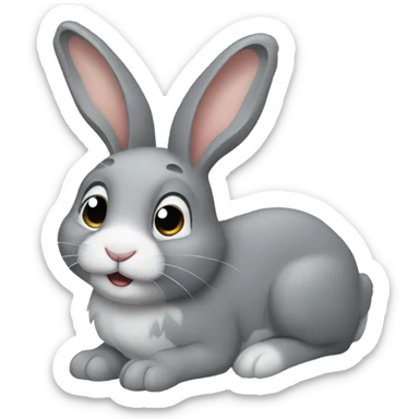 Gray Rabbit named Max  sticker