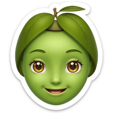 cute olive, smiling sticker