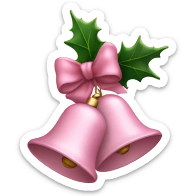Light pink Christmas bells sticker