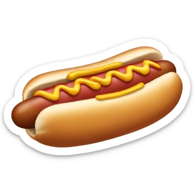 Hot dog wearing a hot dog costume sticker