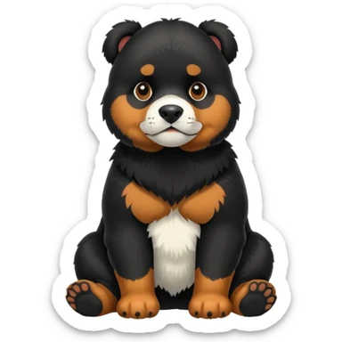 Rottweiler panda sticker