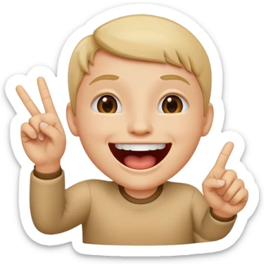 not like this. 🤘 flip this emoji and put it in front of the mouth sticker