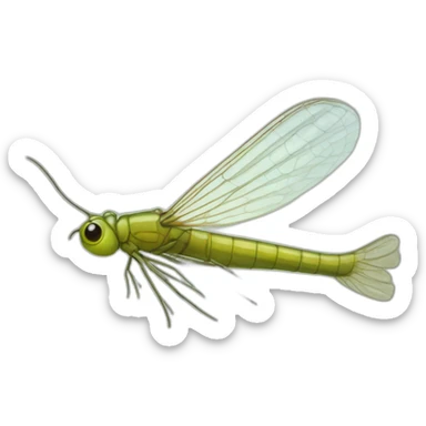 mayfly aquatic larvae sticker