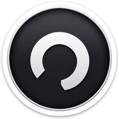 Black Circle with MB written on it sticker