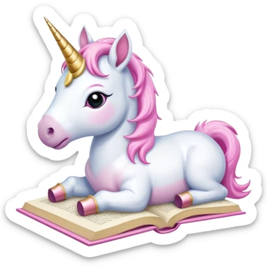 Unicorns read book
A baby unicorn lying on its belly, flipping pages with its hoof.













 sticker