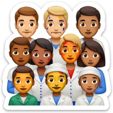 Painters with Paint Stained Faces sticker