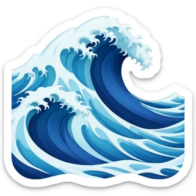 create realistic sea waves  sticker