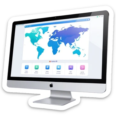 Create an emoji for UX/UI design. Show a monitor or tablet with a web interface mockup displayed on the screen. Use modern, professional colors. Do not include any emojis or smiley faces. Make the background transparent. sticker