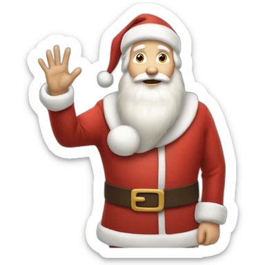 Full height Actively gesturing with hands pale skin Santa Claus sticker