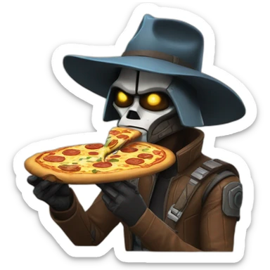 cad bane eating pizza sticker